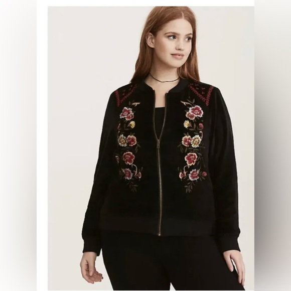 Torrid embroidered bomber jacket - Picture 1 of 5